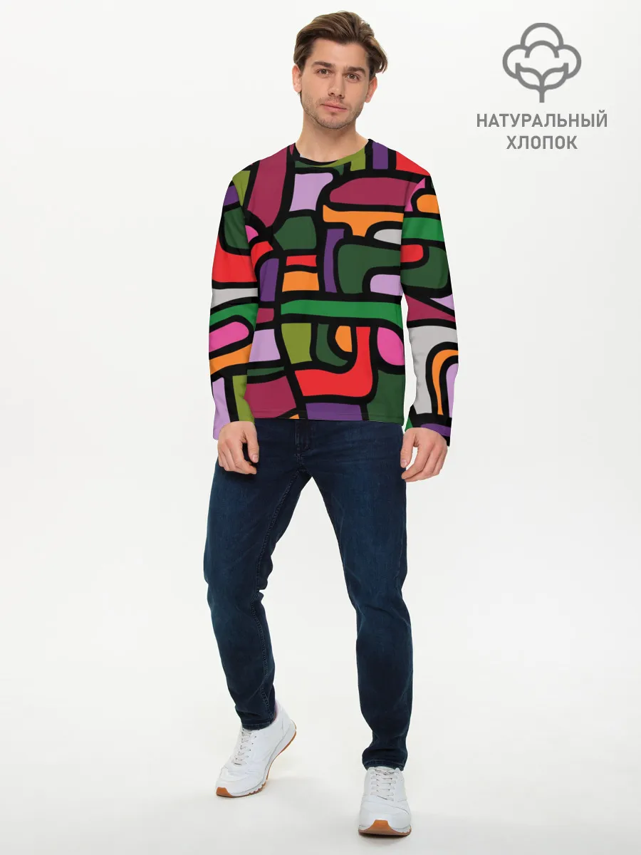 Мужской лонгслив базовый / Ретро