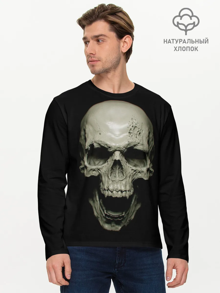 Мужской лонгслив базовый / SKULL