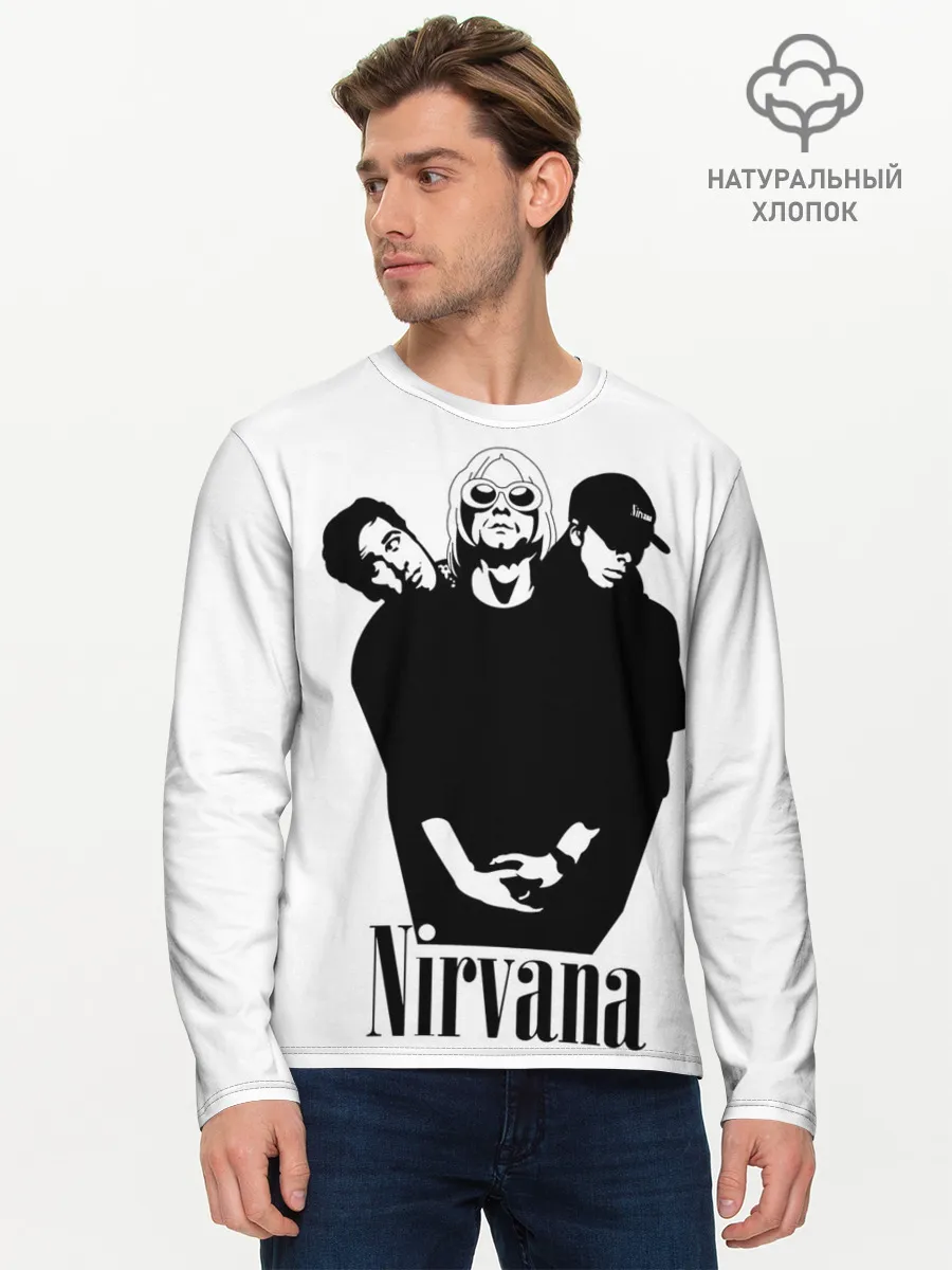 Мужской лонгслив базовый / Nirvana Группа