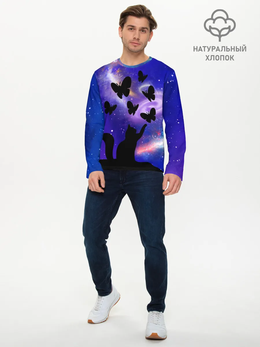Мужской лонгслив базовый / КотоКосмос