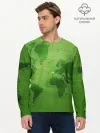 Мужской лонгслив базовый / Карта мира