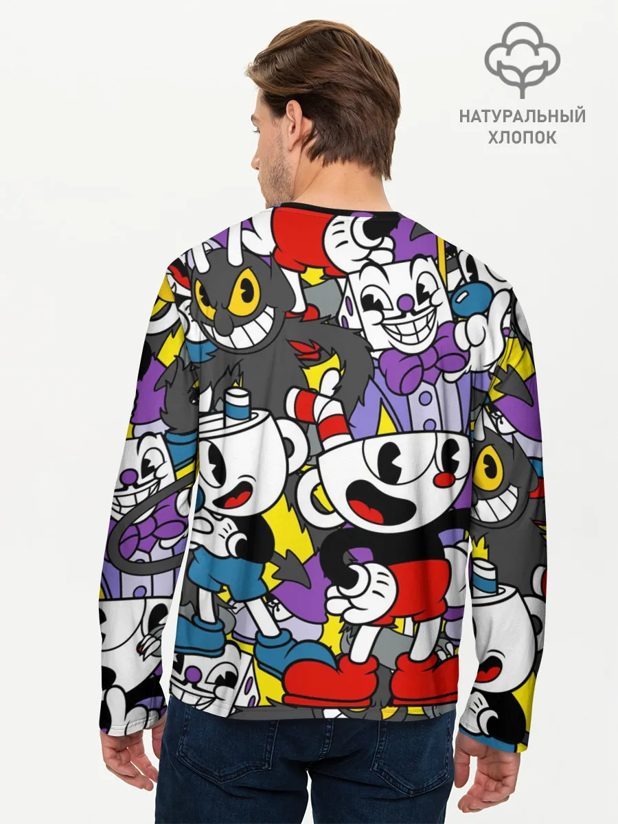Мужской лонгслив базовый / Cuphead