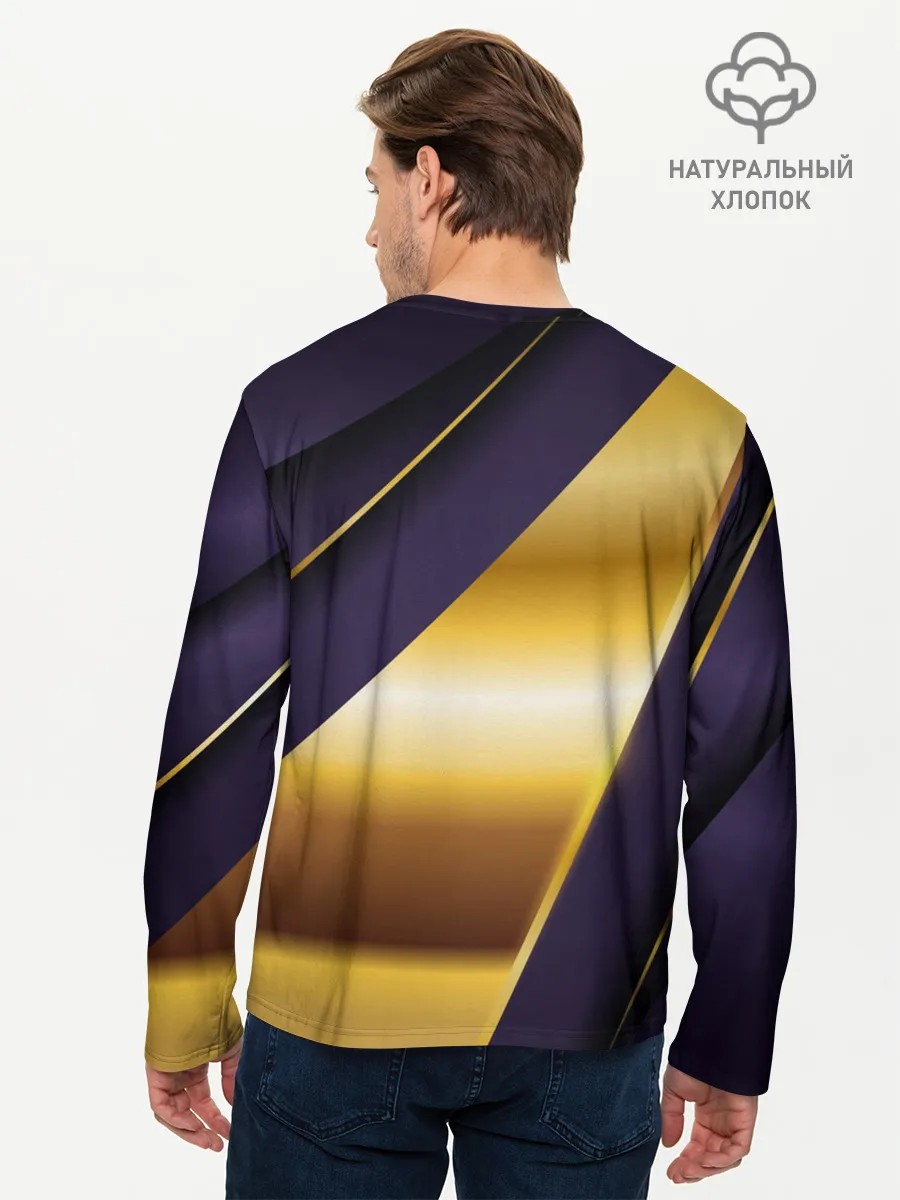 Мужской лонгслив базовый / 3D luxury золото
