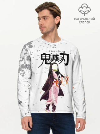 Мужской лонгслив базовый / Nezuko Kamado Kimetsu no Yaiba