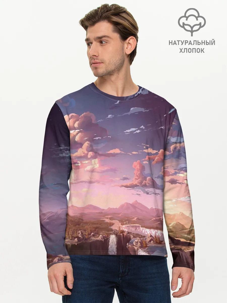 Мужской лонгслив базовый / Долина