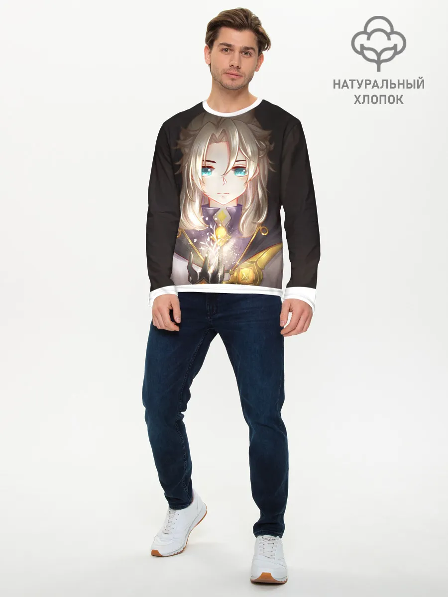 Мужской лонгслив базовый / Blue Eyes Albedo.