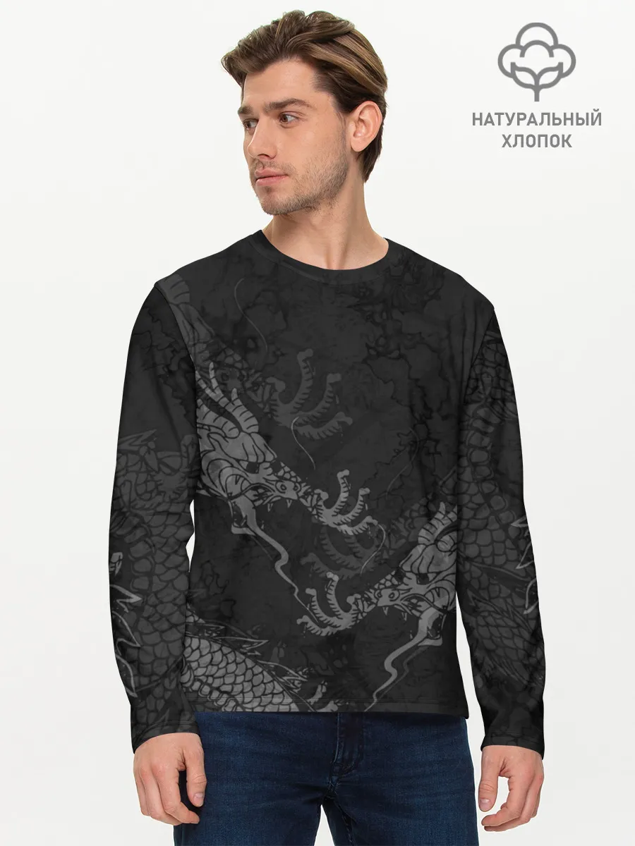 Мужской лонгслив базовый / Chinese Dragons