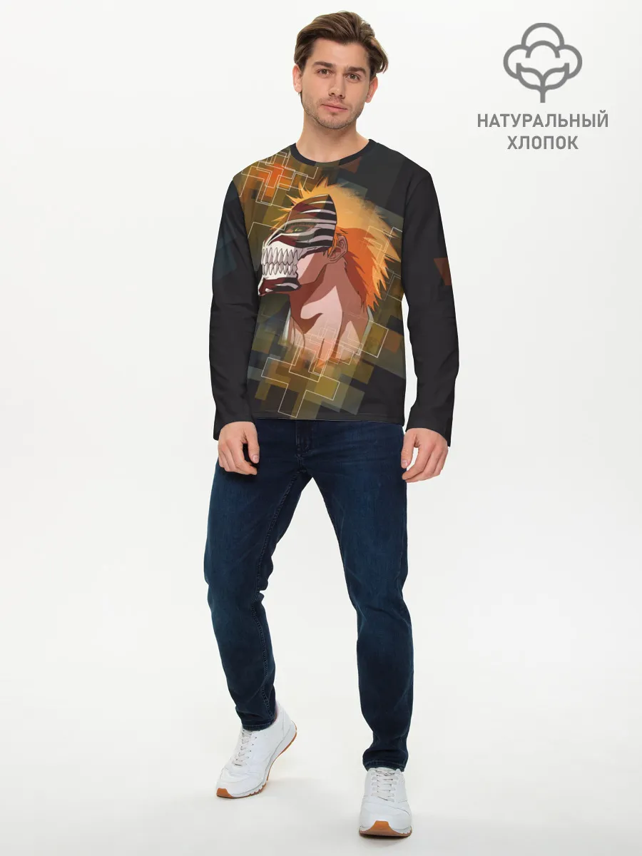 Мужской лонгслив базовый / Блич. Маска