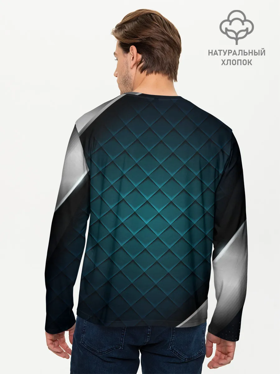 Мужской лонгслив базовый / 3D luxury metal