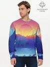 Мужской лонгслив базовый / Красочные Горы