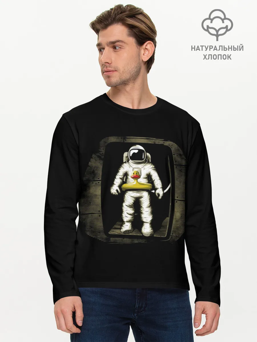 Мужской лонгслив базовый / Первая Высадка На Луну