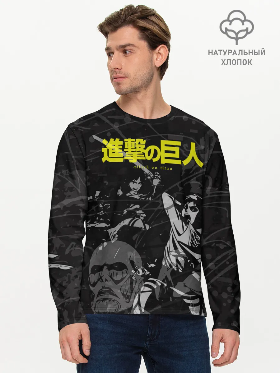 Мужской лонгслив базовый / Before the fight / AOT