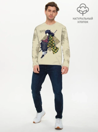 Мужской лонгслив базовый / Гию Томиока Kimetsu no Yaiba