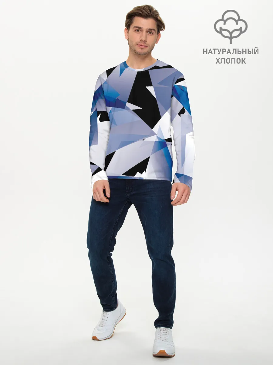 Мужской лонгслив базовый / Broken glass