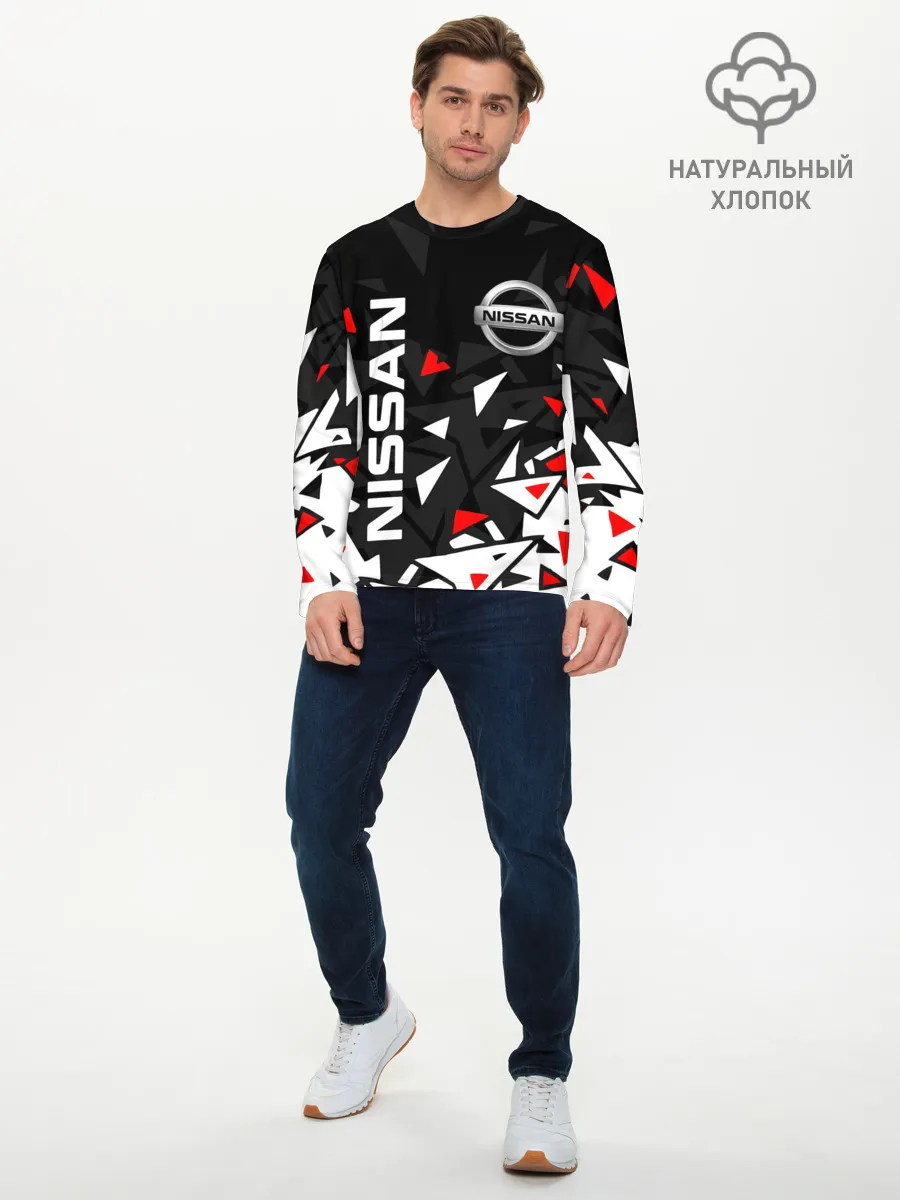 Мужской лонгслив базовый / NISSAN / НИССАН / ОСКОЛКИ