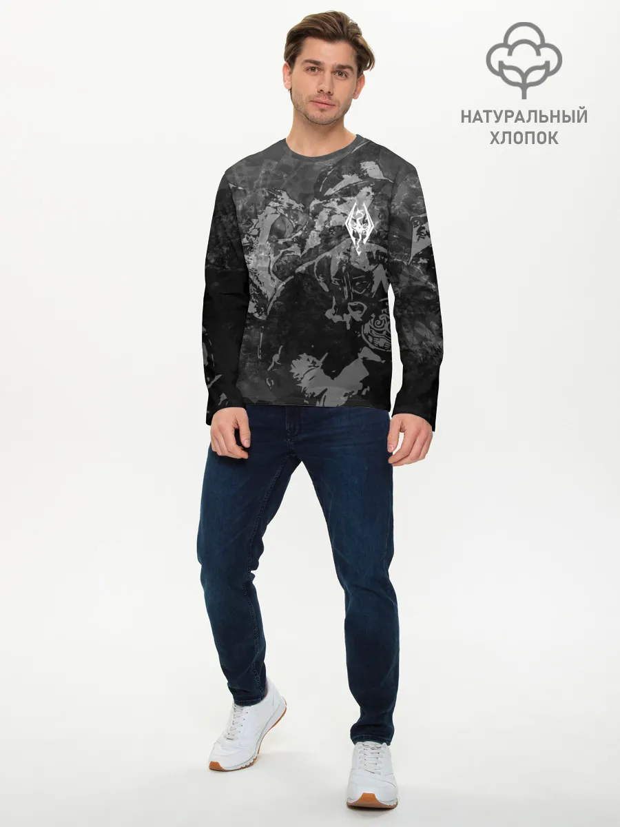 Мужской лонгслив базовый / Battle with the dragon / TES