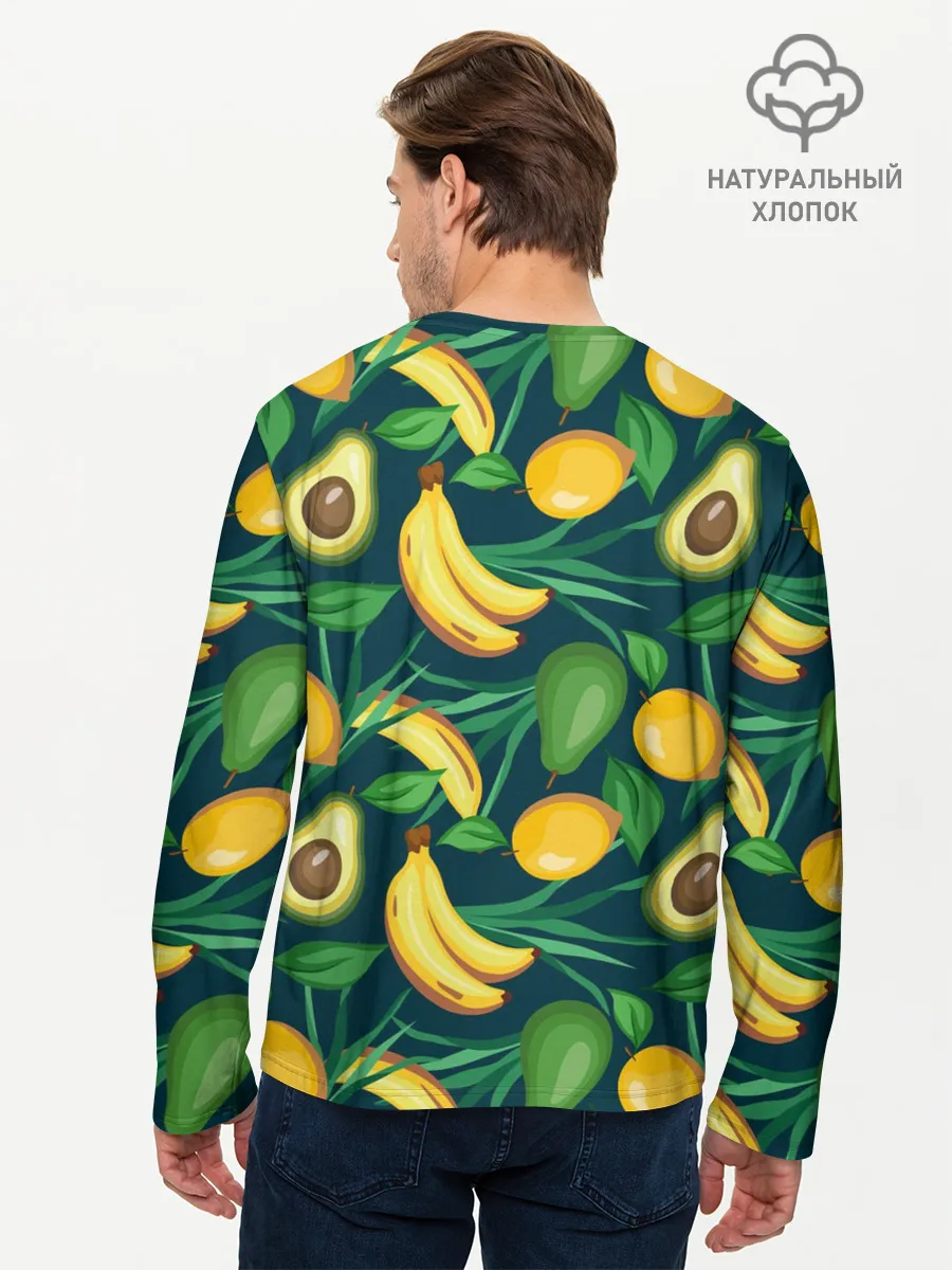 Мужской лонгслив базовый / Фрукты