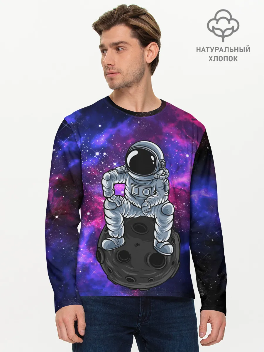 Мужской лонгслив базовый / Distant galaxy