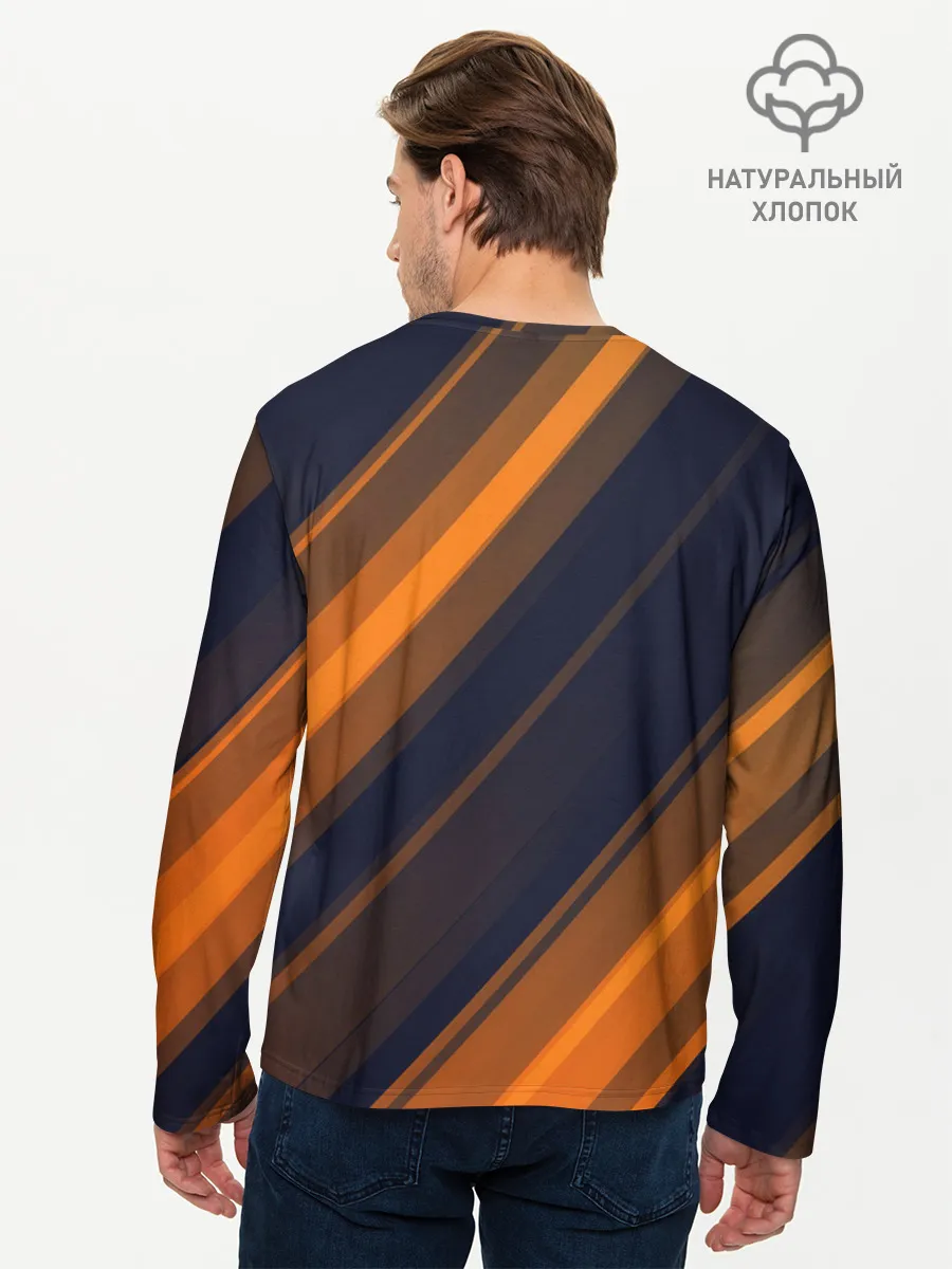 Мужской лонгслив базовый / ORANGE Black