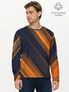 Мужской лонгслив базовый / ORANGE Black
