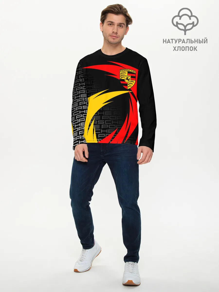 Мужской лонгслив базовый / PORSCHE / ПОРШ / СПОРТ