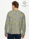 Мужской лонгслив базовый / Желтый и серый | Yellow & gray