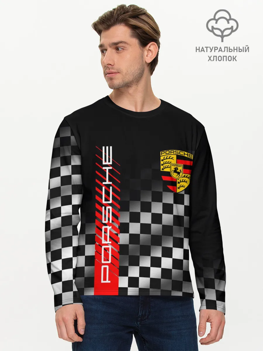 Мужской лонгслив базовый / PORSCHE / ПОРШЕ / ФИНИШ