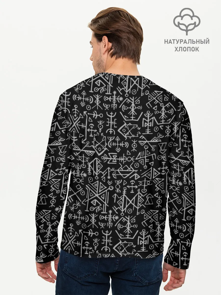 Мужской лонгслив базовый / Valheim Череп викинга