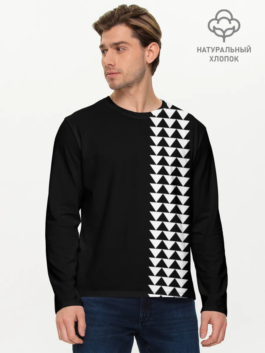 Мужской лонгслив базовый / Джейсон Момоа тату узор