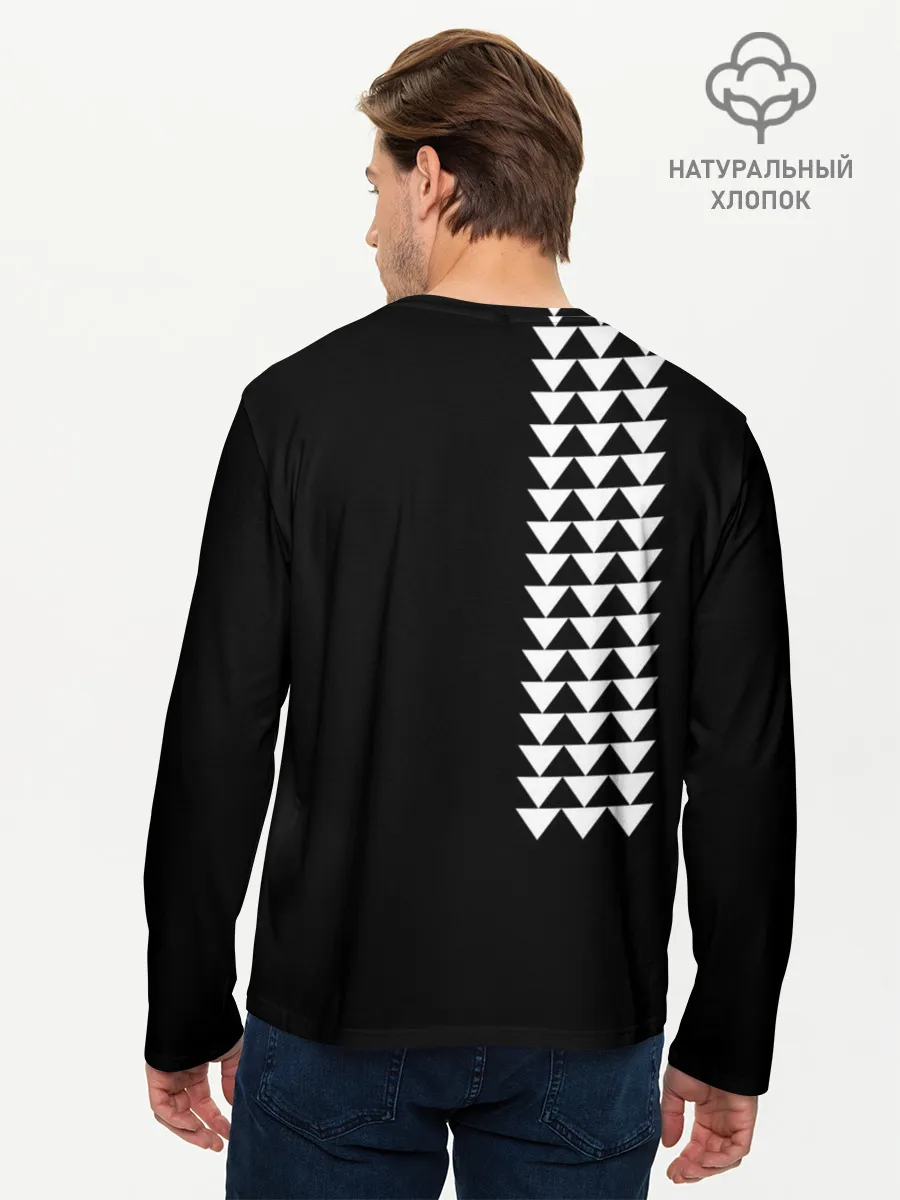 Мужской лонгслив базовый / Джейсон Момоа тату узор