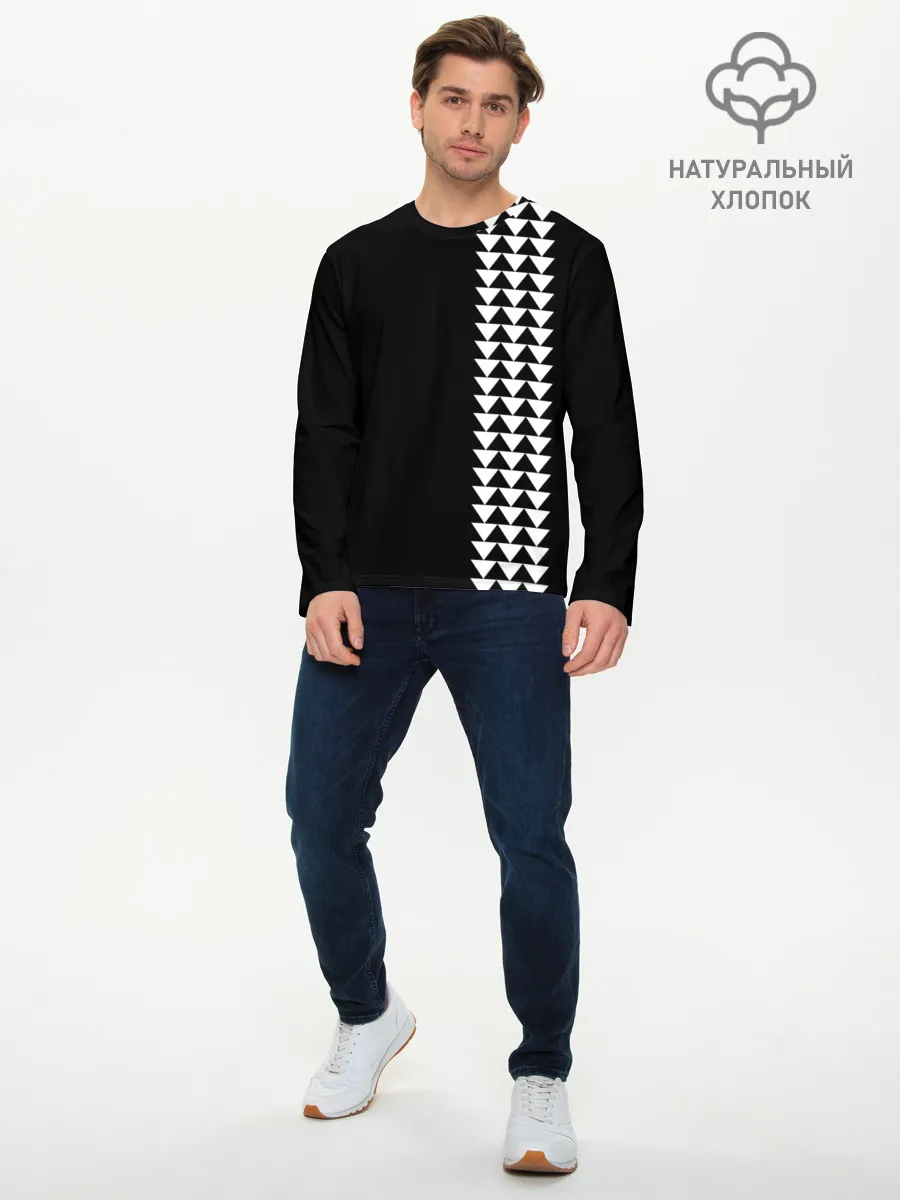 Мужской лонгслив базовый / Джейсон Момоа тату узор