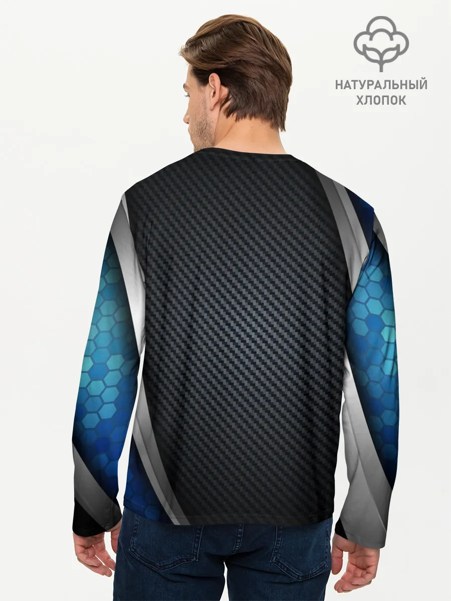 Мужской лонгслив базовый / Хромированная 3D броня