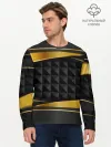 Мужской лонгслив базовый / 3D luxury black gold Плиты 3Д