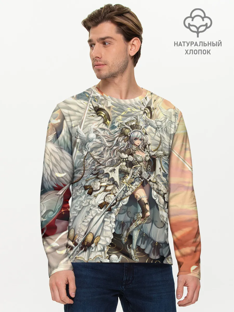 Мужской лонгслив базовый / Anime angel