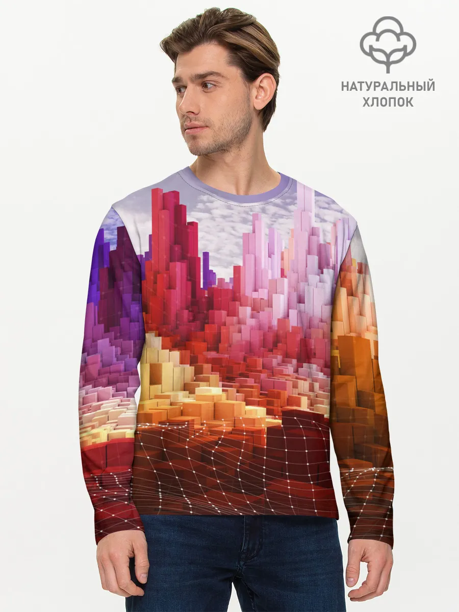 Мужской лонгслив базовый / Симуляция города