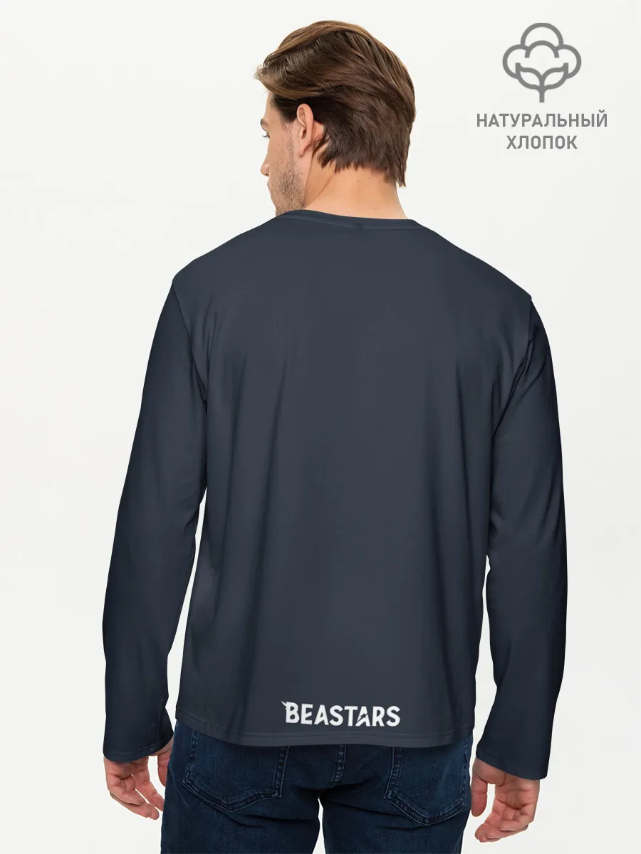 Мужской лонгслив базовый / Red moon | Beastars