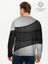 Мужской лонгслив базовый / 3D luxury style silver black