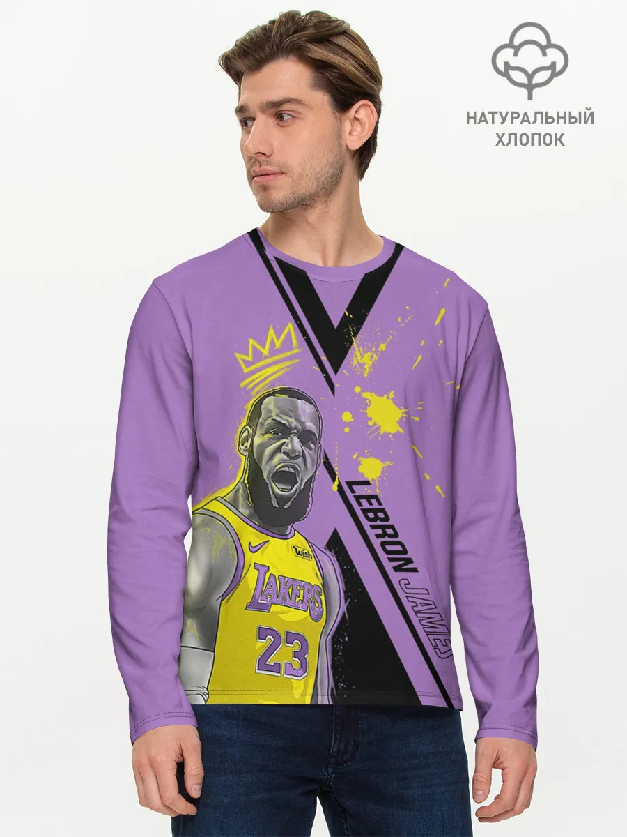 Мужской лонгслив базовый / леброн джеймс