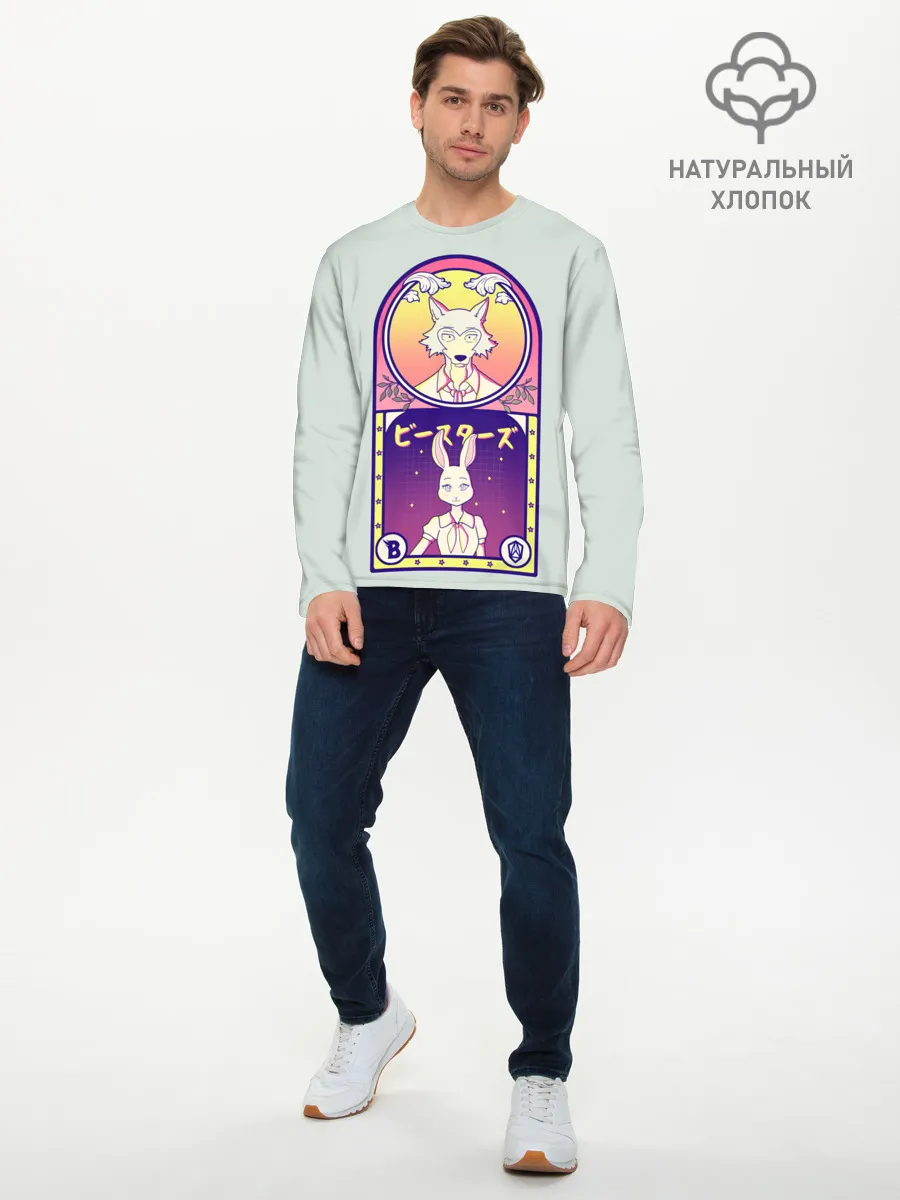Мужской лонгслив базовый / Beastars art