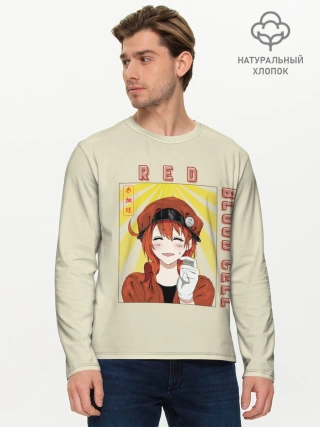 Мужской лонгслив базовый / Blood cell
