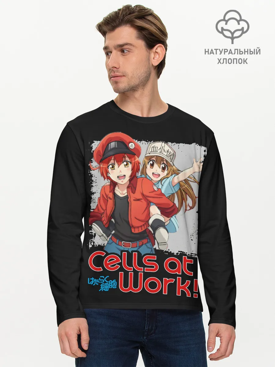 Мужской лонгслив базовый / Эритроцит и тромбоцит