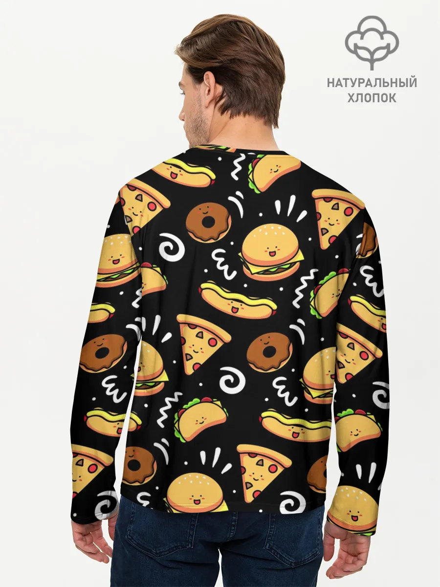 Мужской лонгслив базовый / Фастфуд