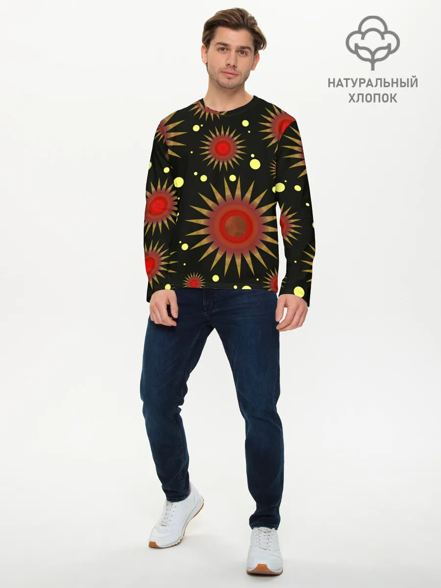 Мужской лонгслив базовый / солнце | Sun