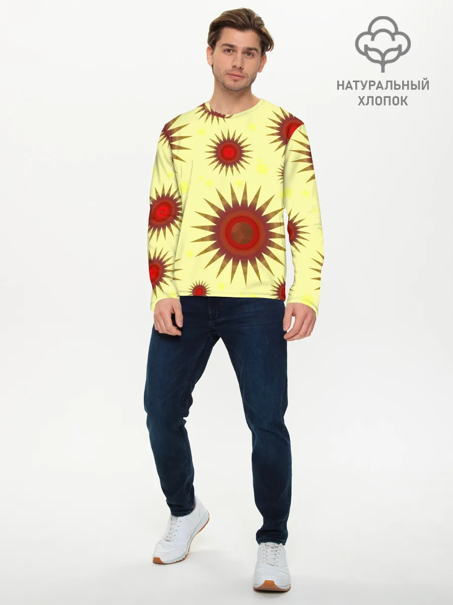 Мужской лонгслив базовый / солнце | Sun