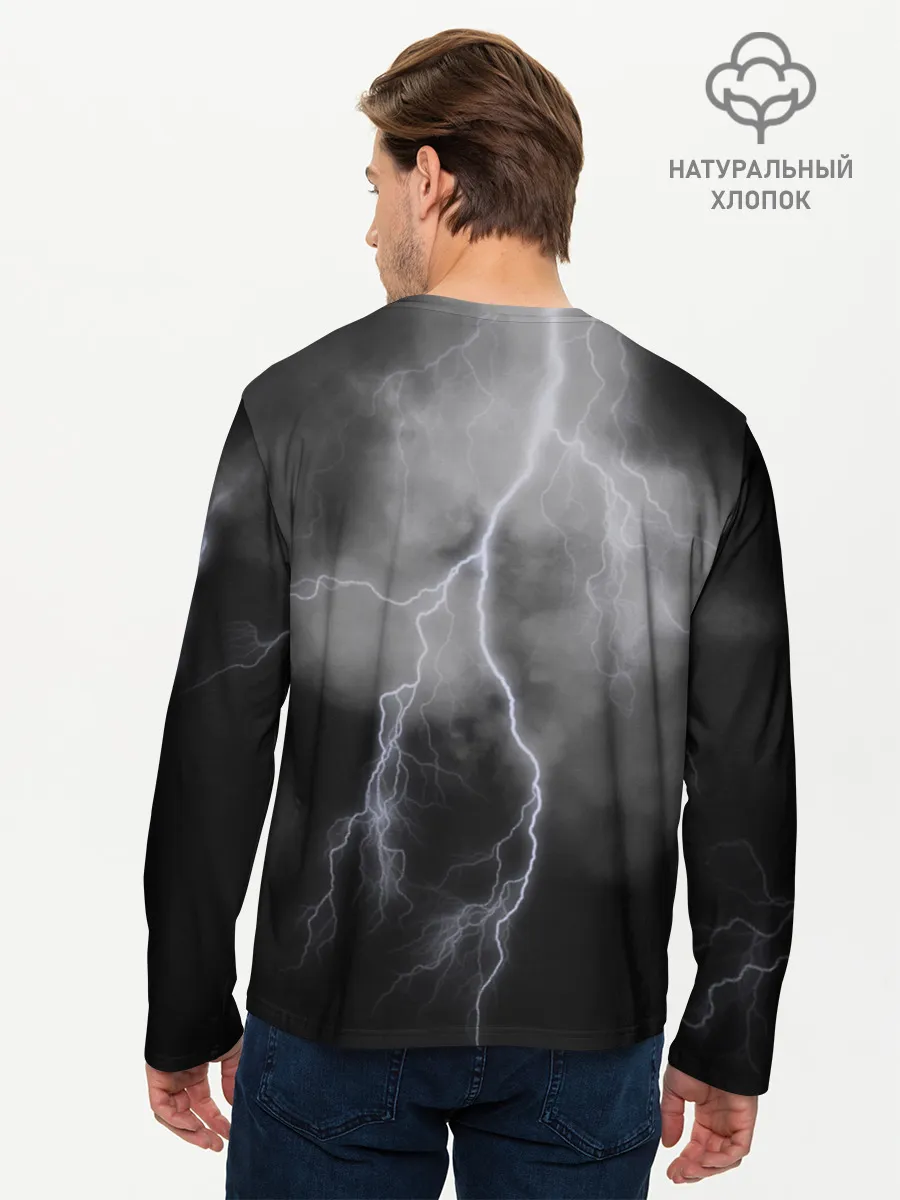 Мужской лонгслив базовый / гроза