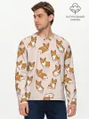 Мужской лонгслив базовый / Корги | Разные