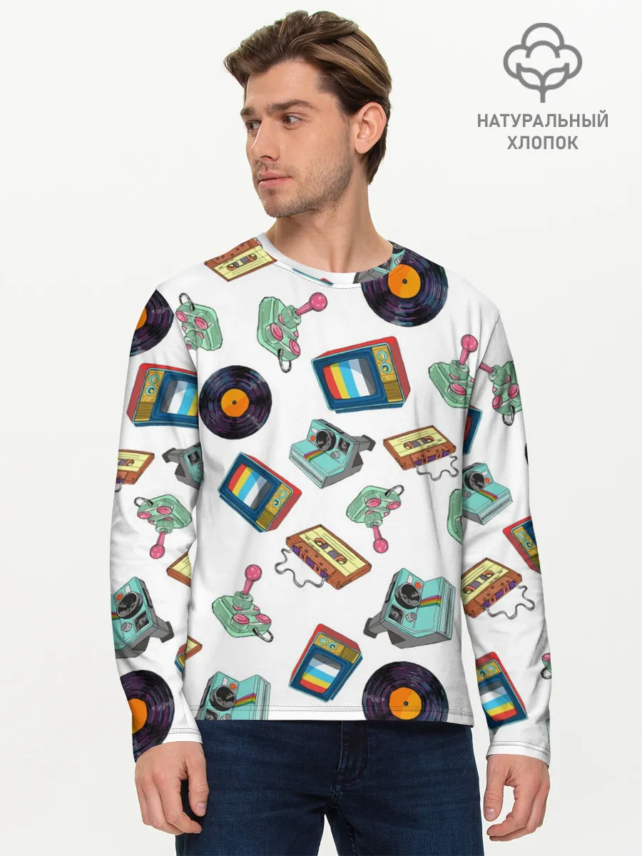 Мужской лонгслив базовый / Стиль 80х