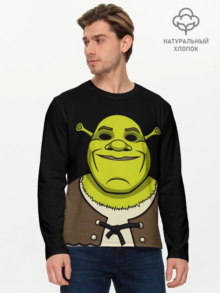 Мужской лонгслив базовый / Шрэк