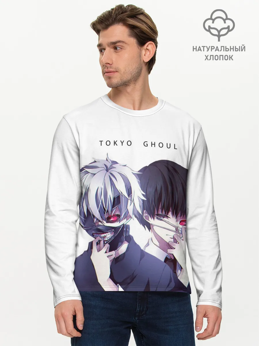 Мужской лонгслив базовый / Токийский гуль