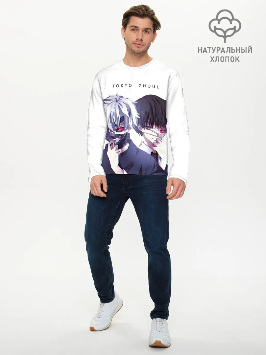 Мужской лонгслив базовый / Токийский гуль